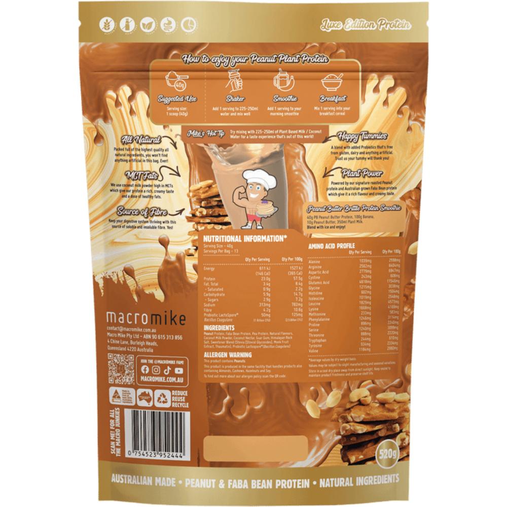 Macro Mike Peanut Plant Peanut Butter Brittle 520g