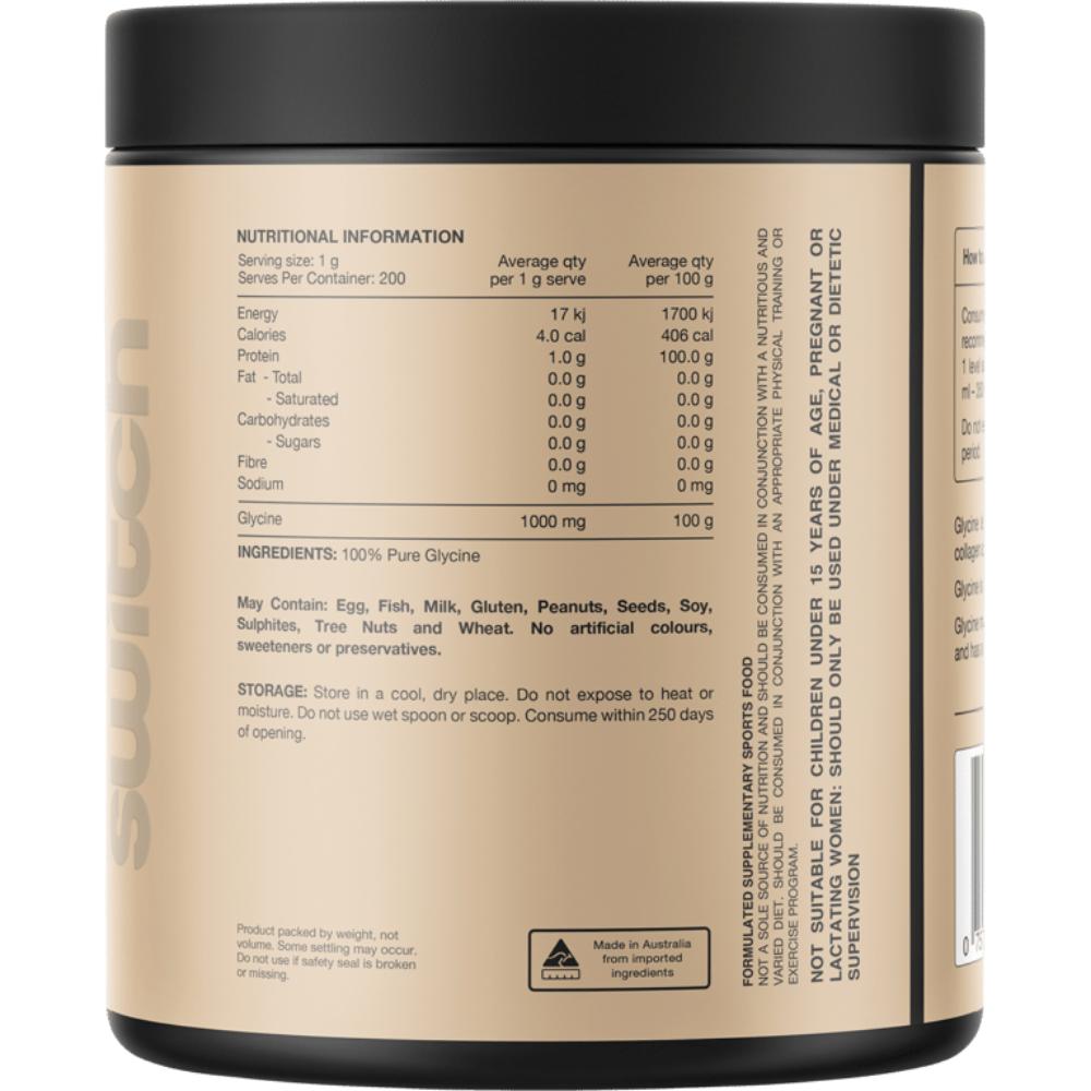 Switch Nutrition Glycine 100% Pure Glycine 200g
