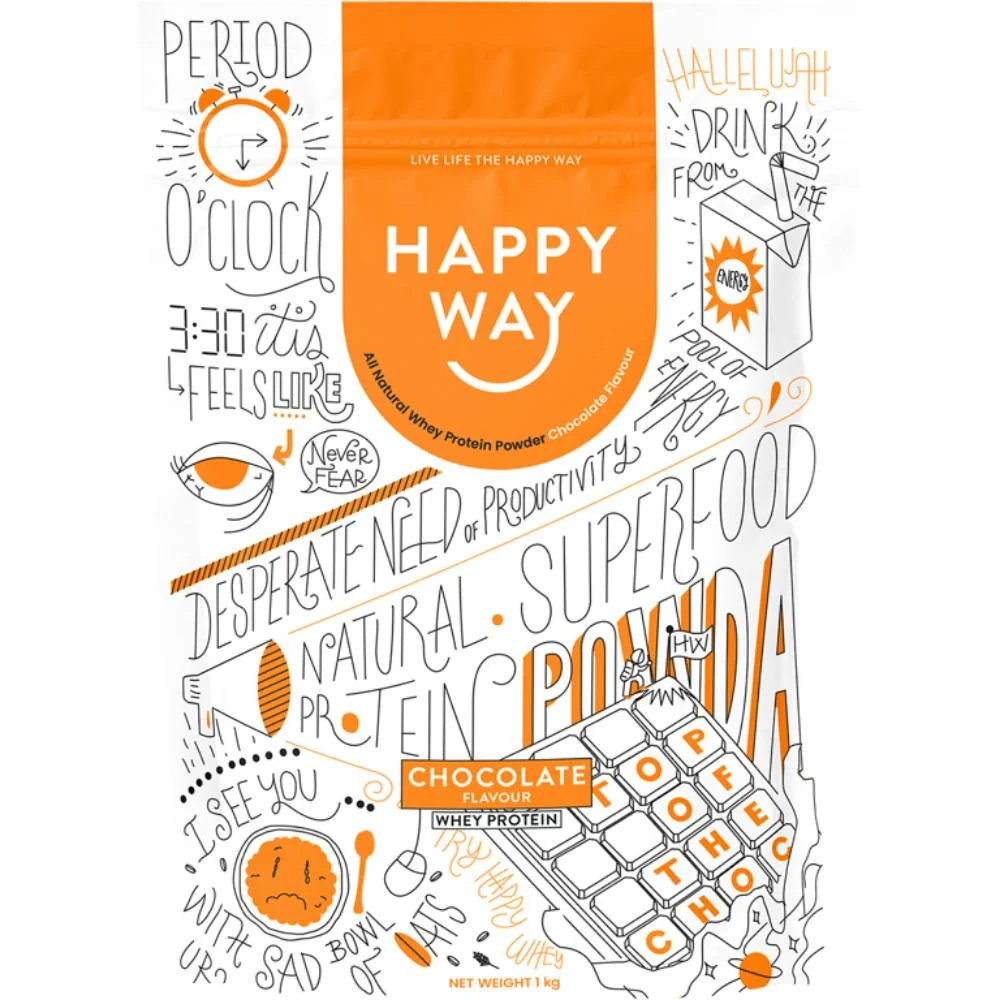 Happy Way Whey Protein Powder 1kg Chocolate