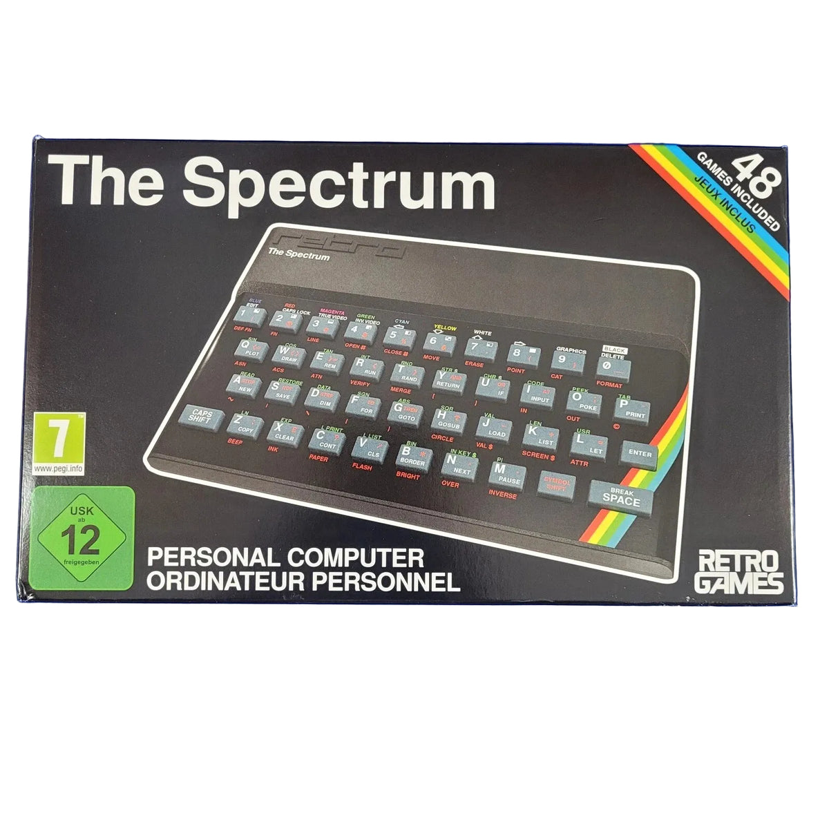 The Spectrum Micro Sinclair ZX Retro Games Console Black