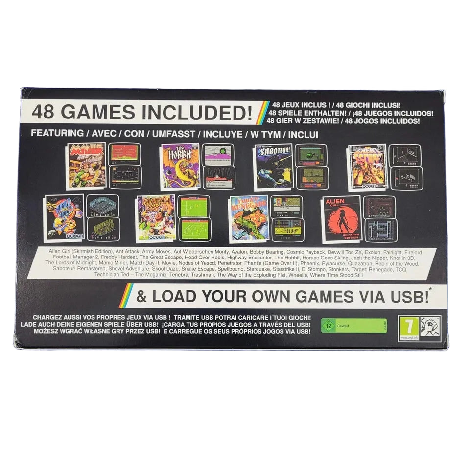The Spectrum Micro Sinclair ZX Retro Games Console Black