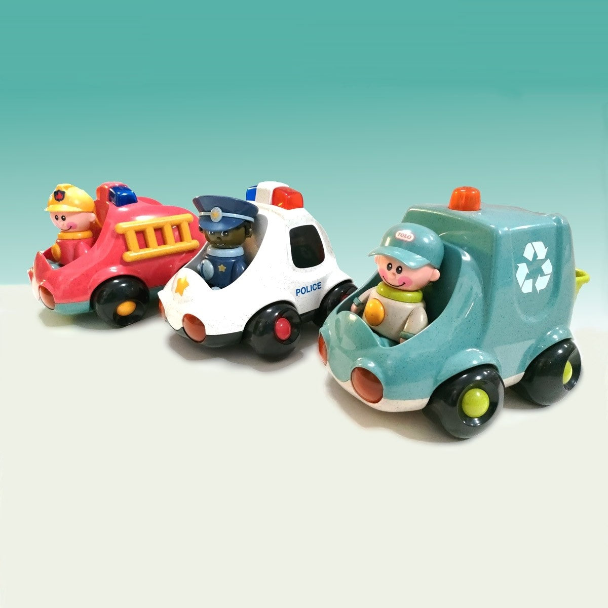 Tolo Toys First Friends Fire Engine Interactive Fire Truck Toy with Figure for Toddlers