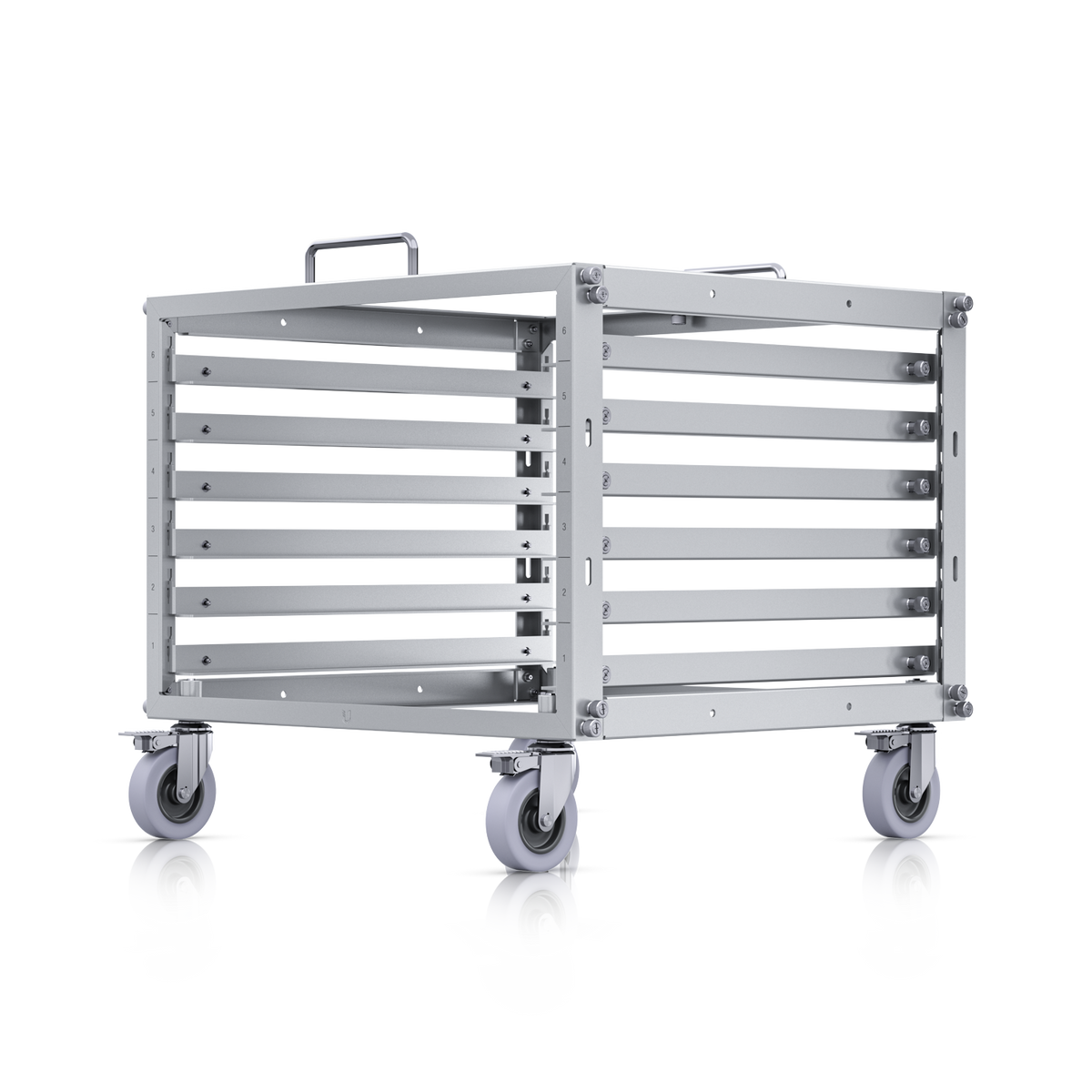 Ubiquiti Toolless Mini Rack Compact Stackable 6U Open Frame for UniFi Devices with Toolless Assembly and Lockable Casters
