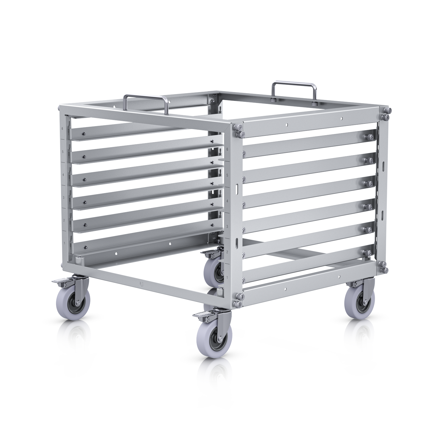 Ubiquiti Toolless Mini Rack Compact Stackable 6U Open Frame for UniFi Devices with Toolless Assembly and Lockable Casters