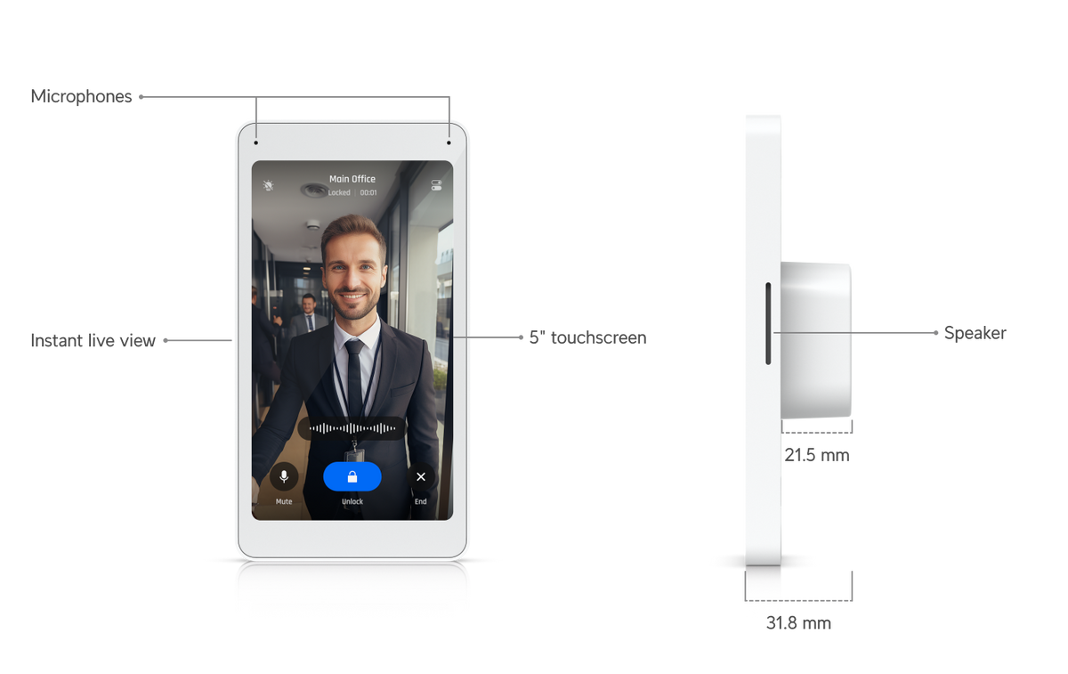 Ubiquiti Intercom Viewer Display Pairing with Access Intercom for Visitor Screening and Remote Access