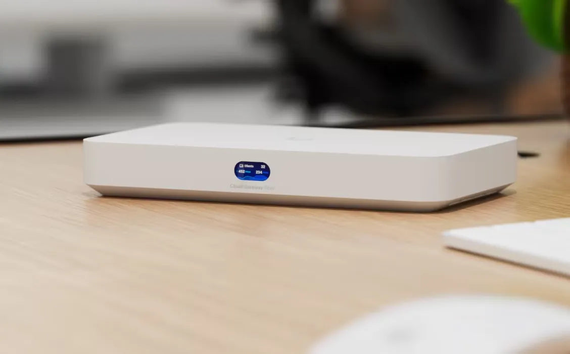 Ubiquiti Cloud Gateway Fiber UCG Fiber Desktop 10G Cloud Gateway with Integrated PoE Switch and NVR Storage