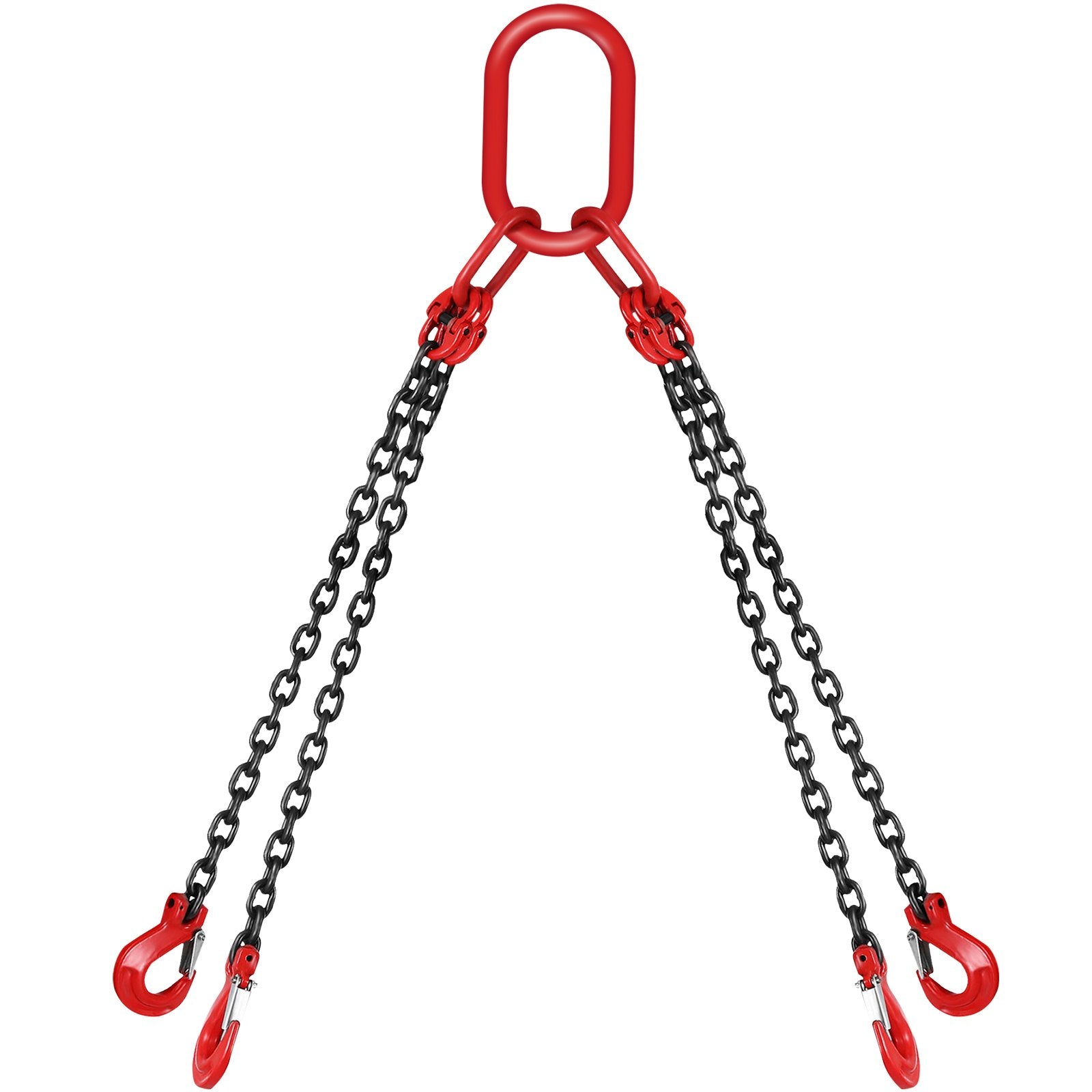 Chain Sling 8mm x 150cm, G80 5 Ton Engine Hoist Lifting Chain 4 Leg Hooks
