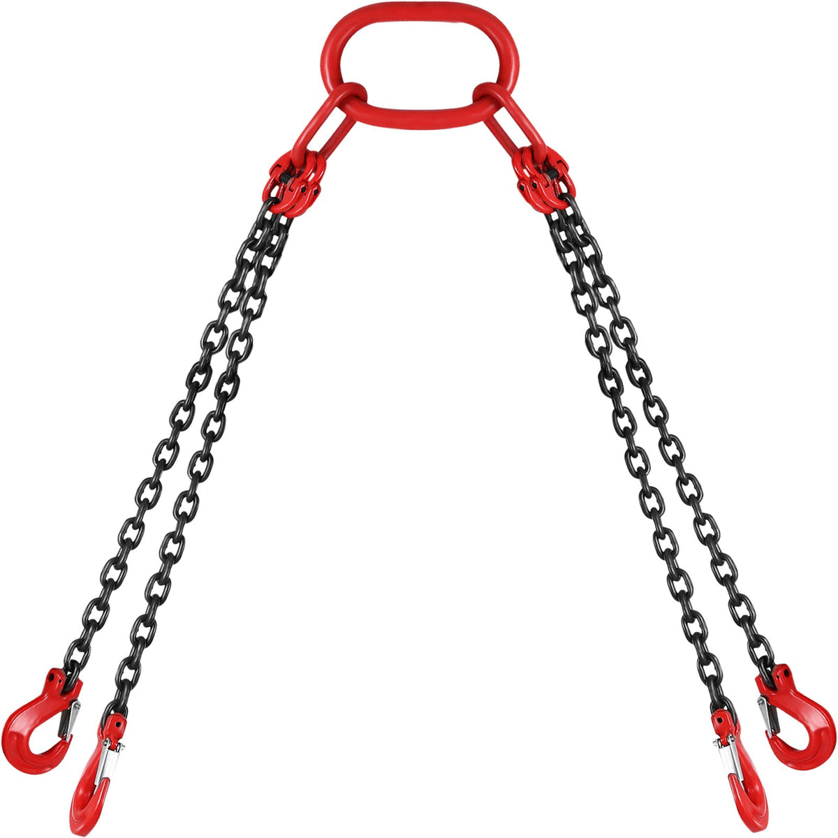 Chain Sling 8mm x 150cm, G80 5 Ton Engine Hoist Lifting Chain 4 Leg Hooks