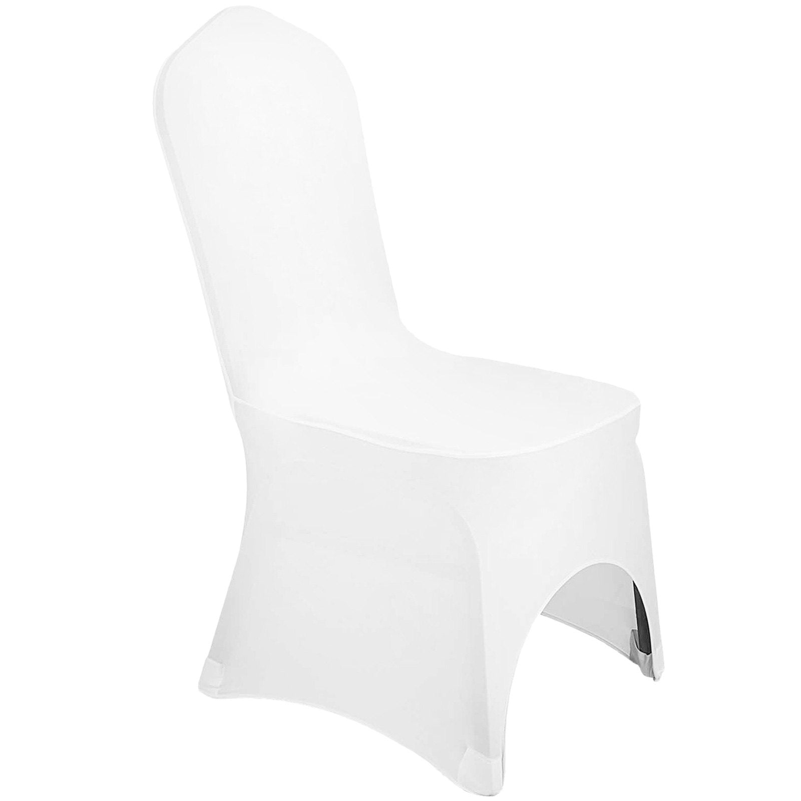 Stretch Spandex Folding Chair Covers, Universal Fitted, Washable, 100PCS White