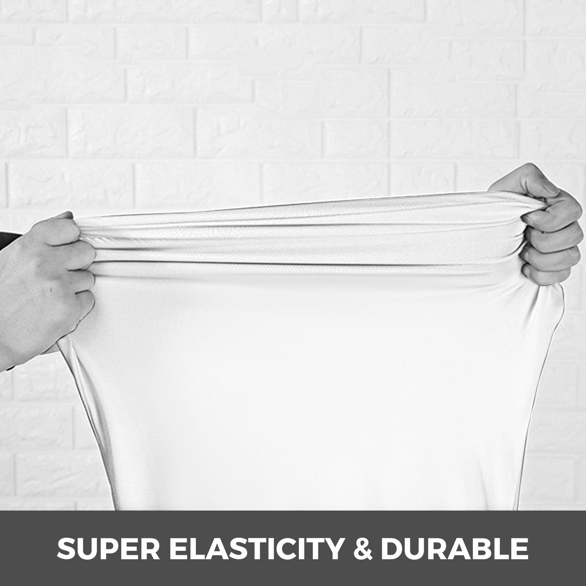 Stretch Spandex Folding Chair Covers, Universal Fitted, Washable, 100PCS White