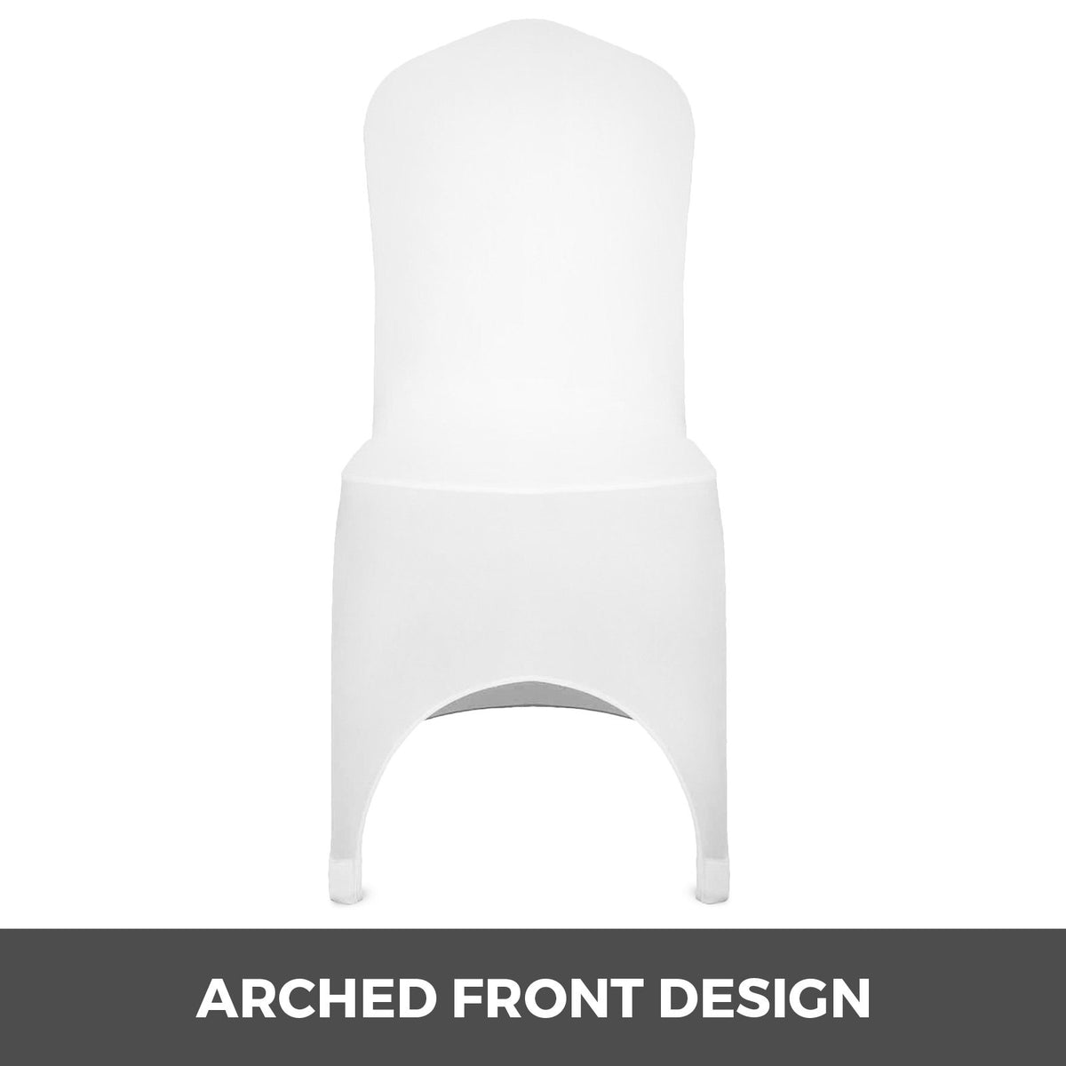 Stretch Spandex Folding Chair Covers, Universal Fitted, Washable, 100PCS White