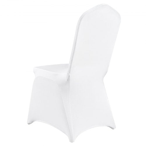 VEVOR 100PCS White Folding Chair Covers Stretch Spandex Removable Washable