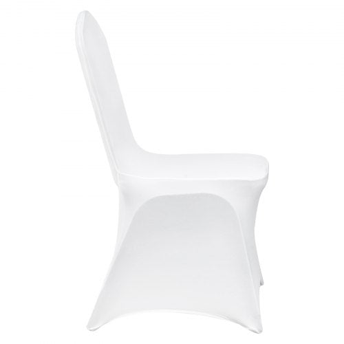 VEVOR 100PCS White Folding Chair Covers Stretch Spandex Removable Washable