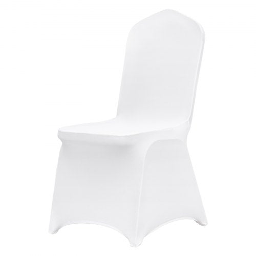 VEVOR 100PCS White Folding Chair Covers Stretch Spandex Removable Washable