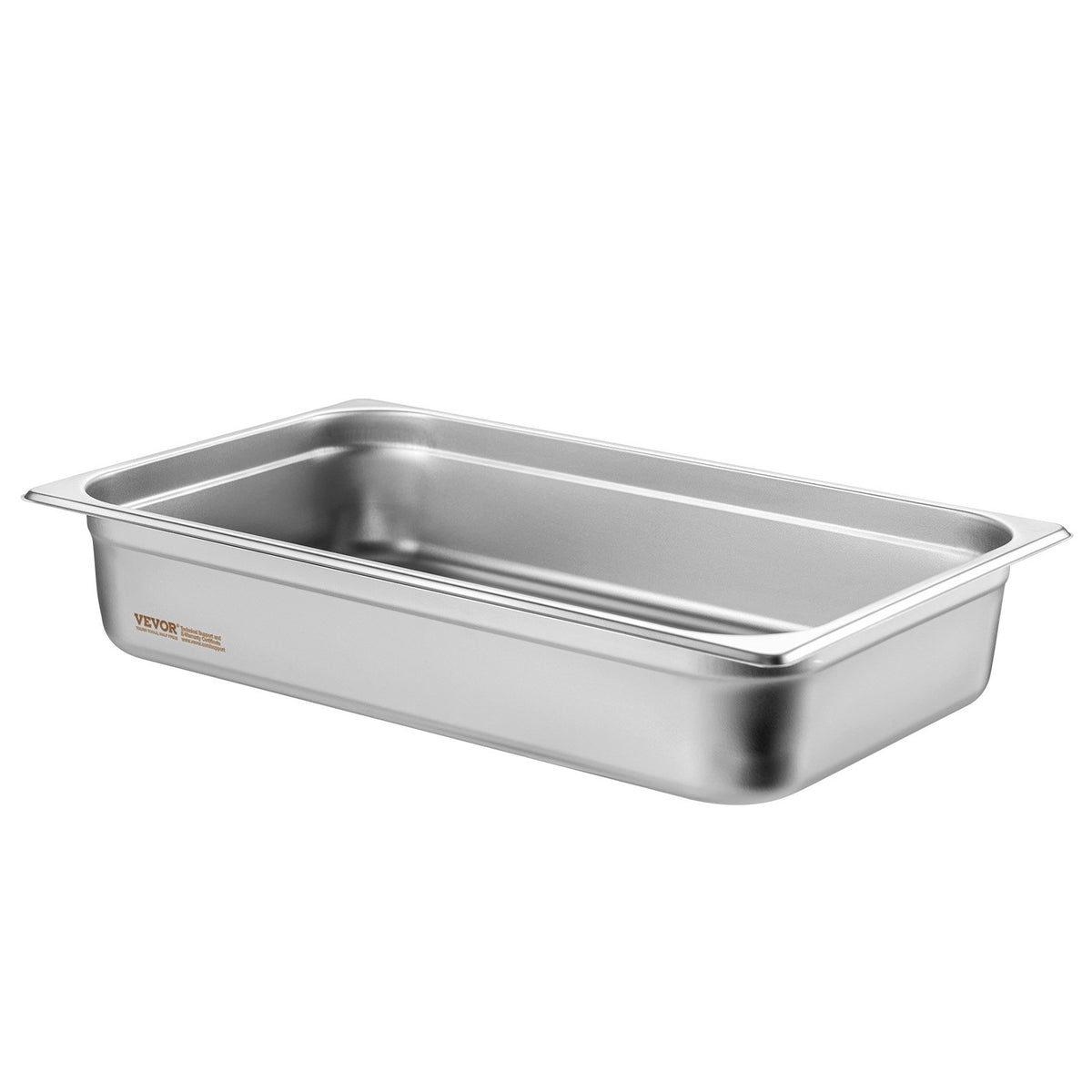 4 Pack Full-Size Anti-Jam Stainless Steel Steam Pans with Lids 4" Deep