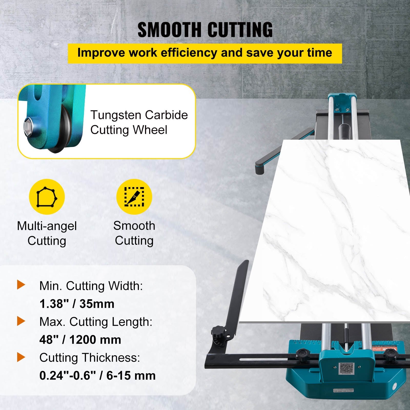 Manual Tile Cutter 1200mm Cutting Machine with Laser for Ceramic