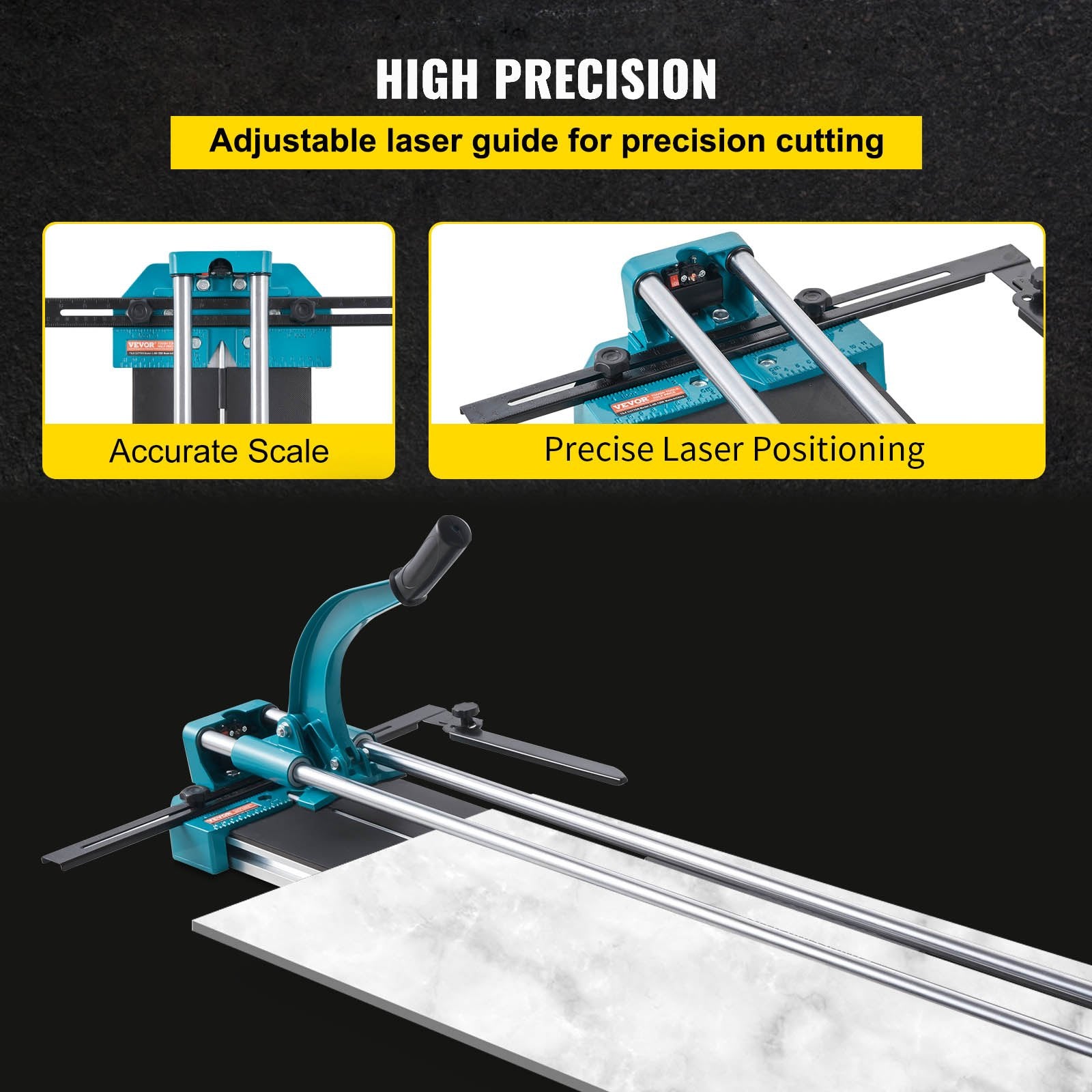 Manual Tile Cutter 1200mm Cutting Machine with Laser for Ceramic