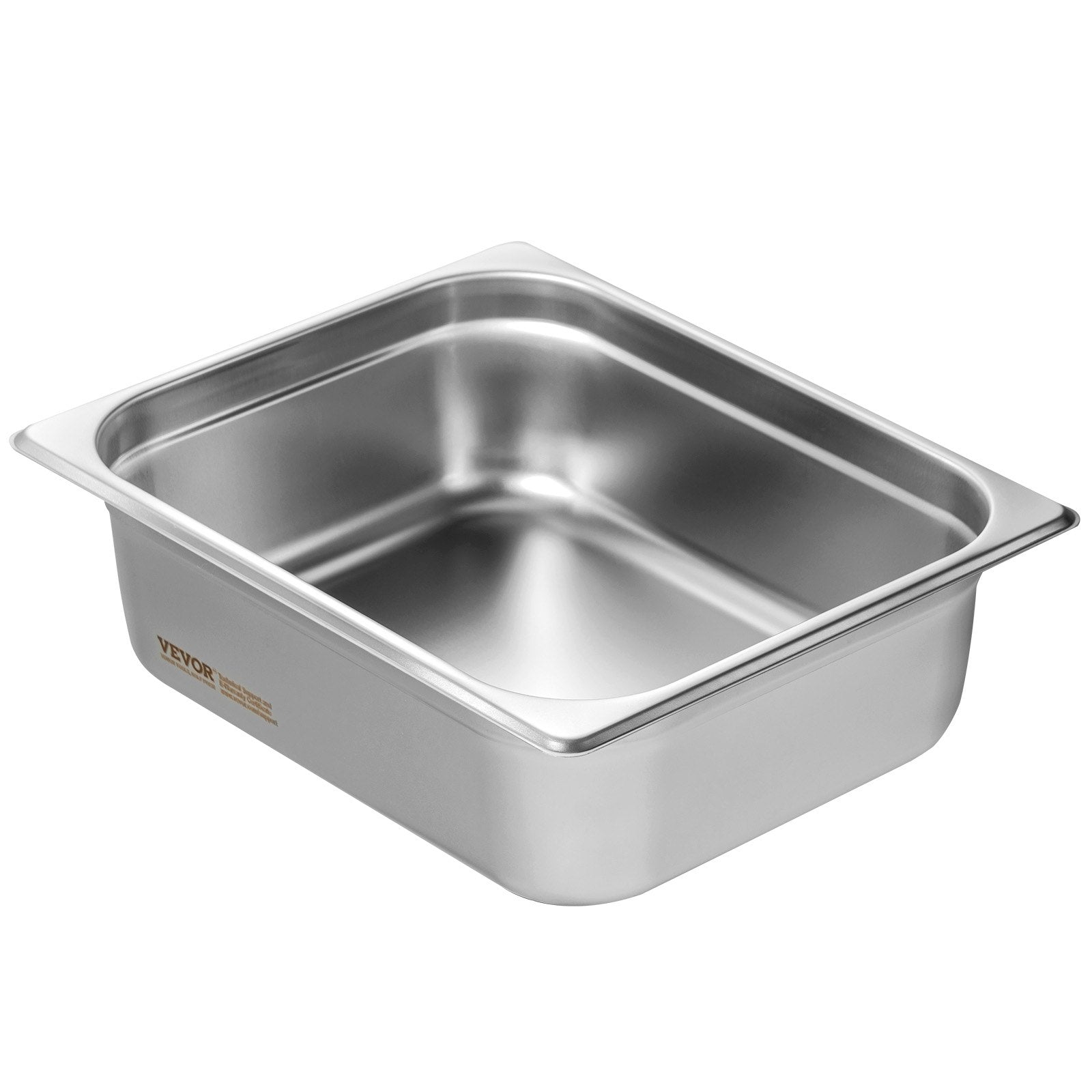 8-Pack 4" Deep Anti-Jam Stainless Steel Steam Table Pans with Lids
