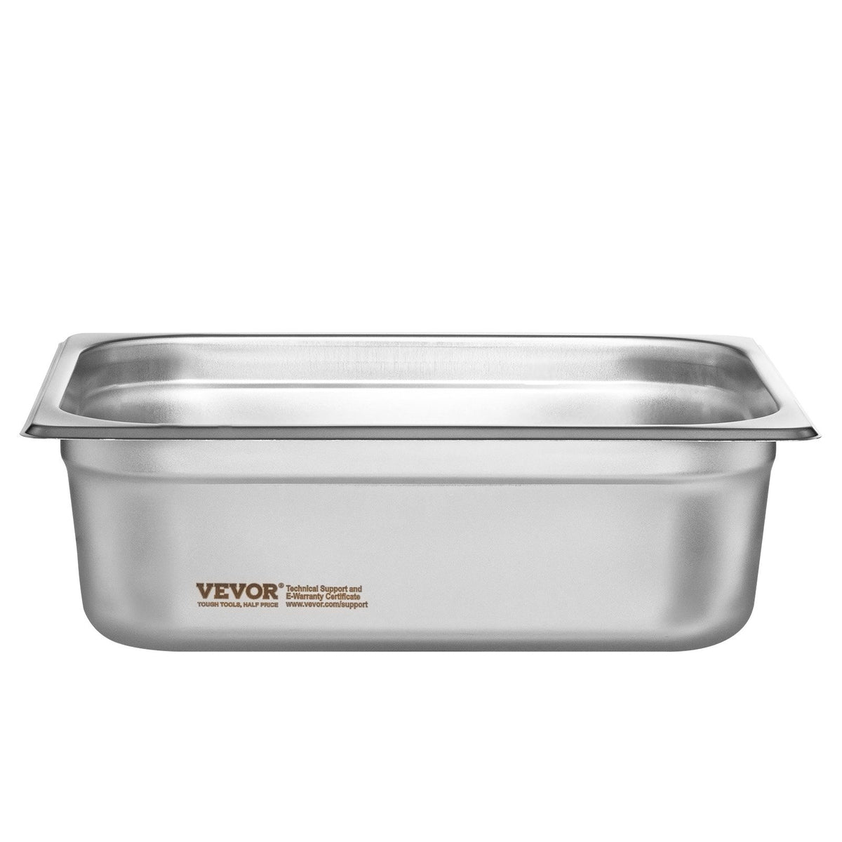 8-Pack 4" Deep Anti-Jam Stainless Steel Steam Table Pans with Lids
