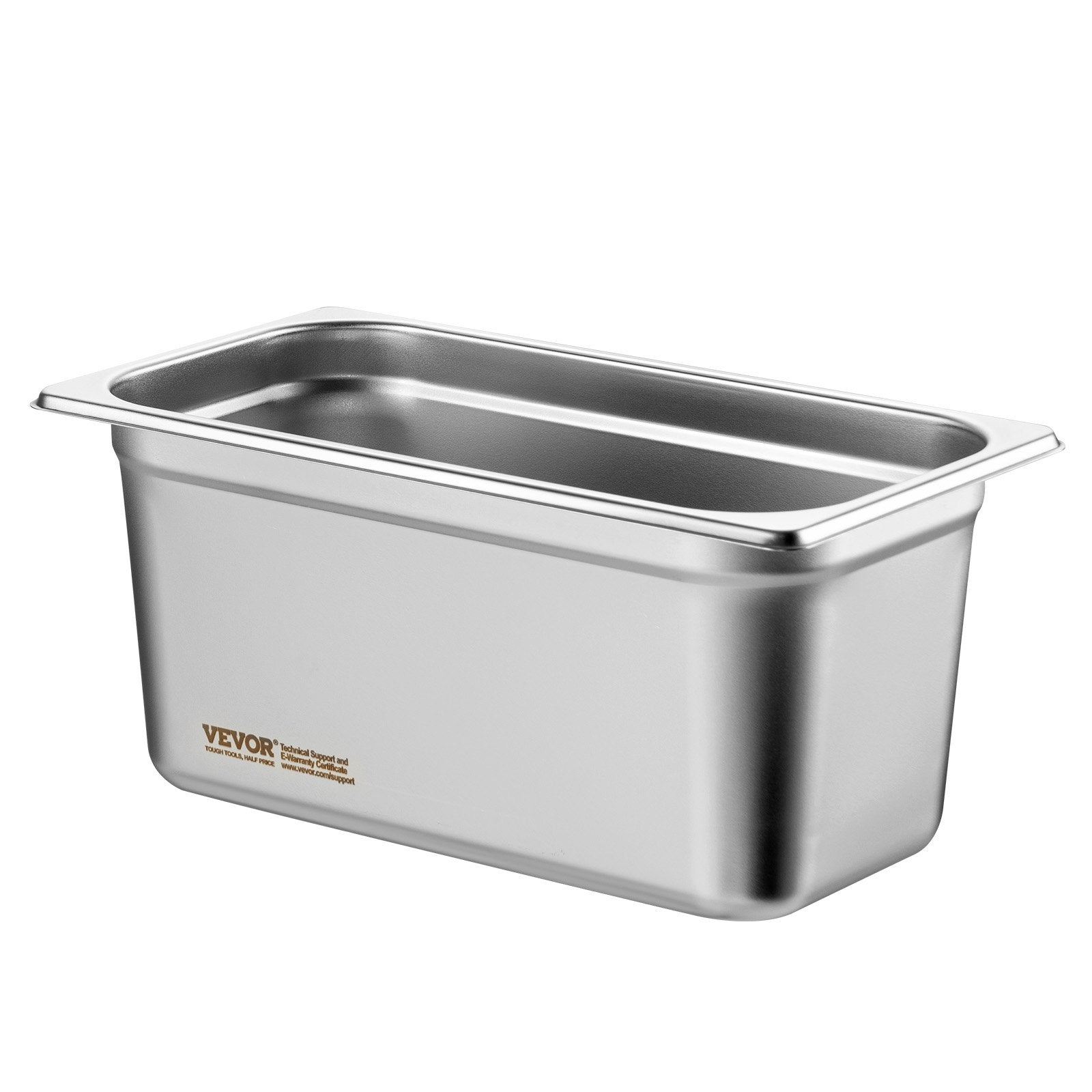 8-Pack 6" Deep Anti-Jam Stainless Steel Steam Table Pans with Lid