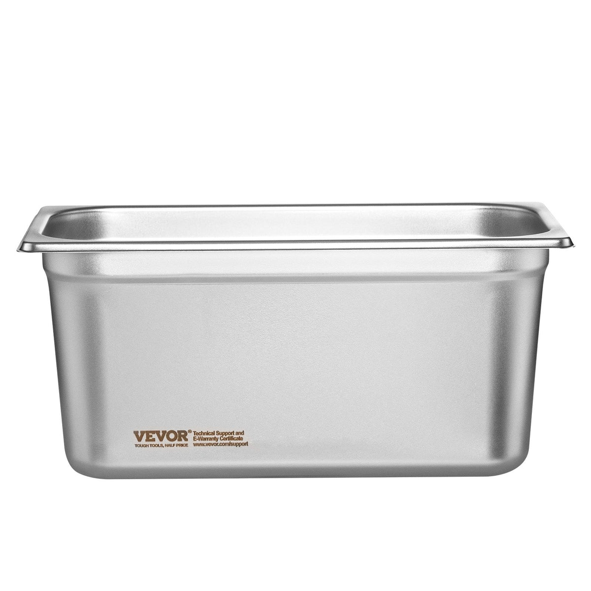 8-Pack 6" Deep Anti-Jam Stainless Steel Steam Table Pans with Lid