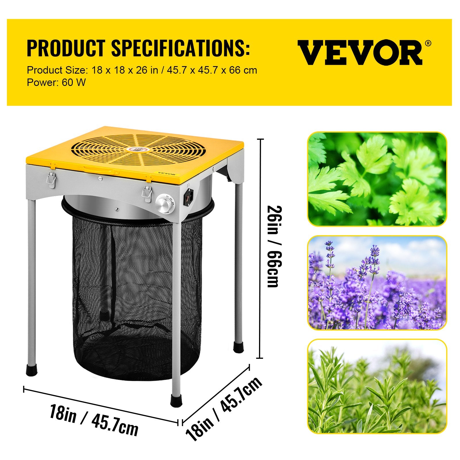 Automatic Bud Trimmer 18" Electric Stainless Steel High-Speed Blade 3 Speeds