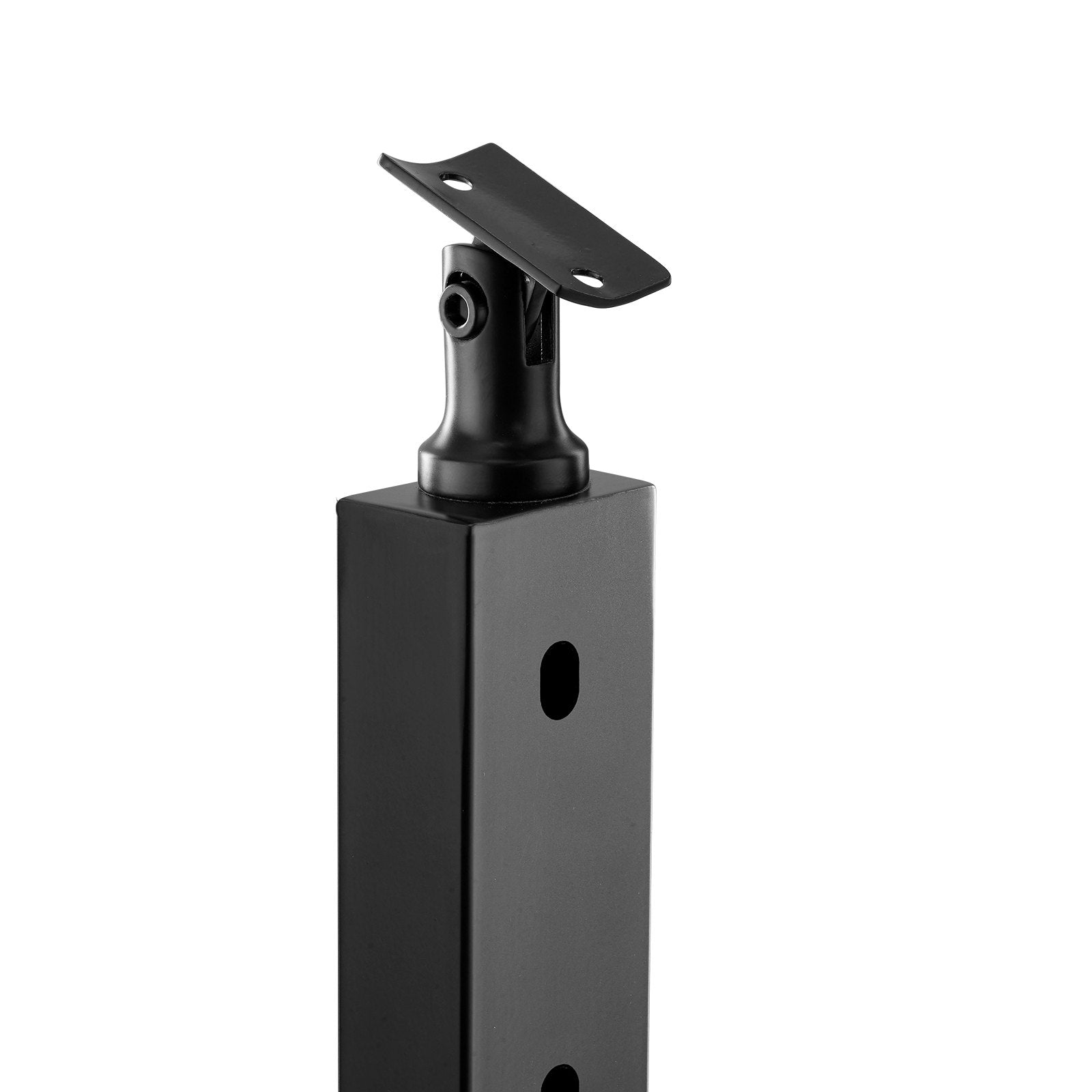 Steel Cable Railing Post 42" SUS304 12 Holes Angled Horizontal Curved Bracket