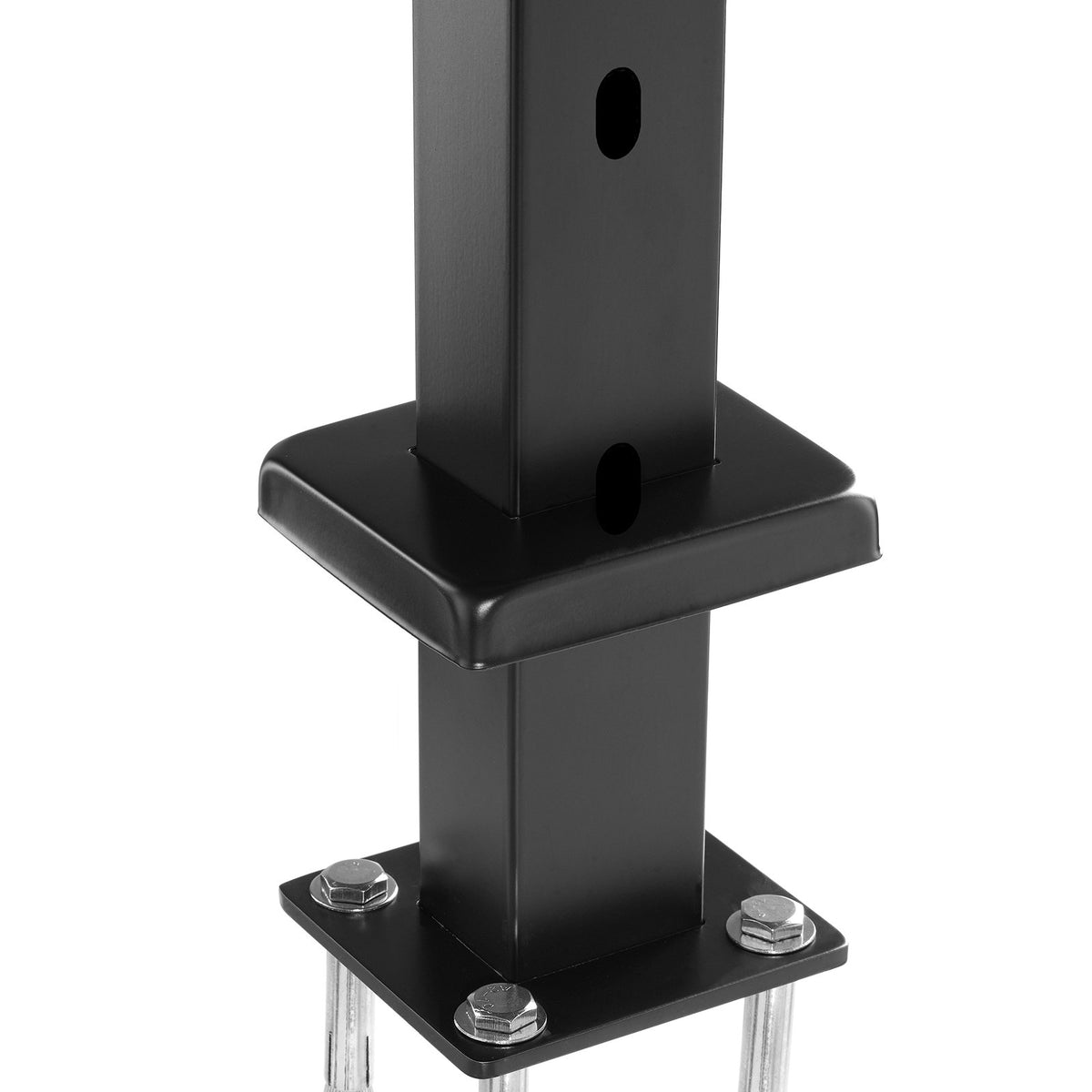 Steel Cable Railing Post 42" SUS304 12 Holes Angled Horizontal Curved Bracket