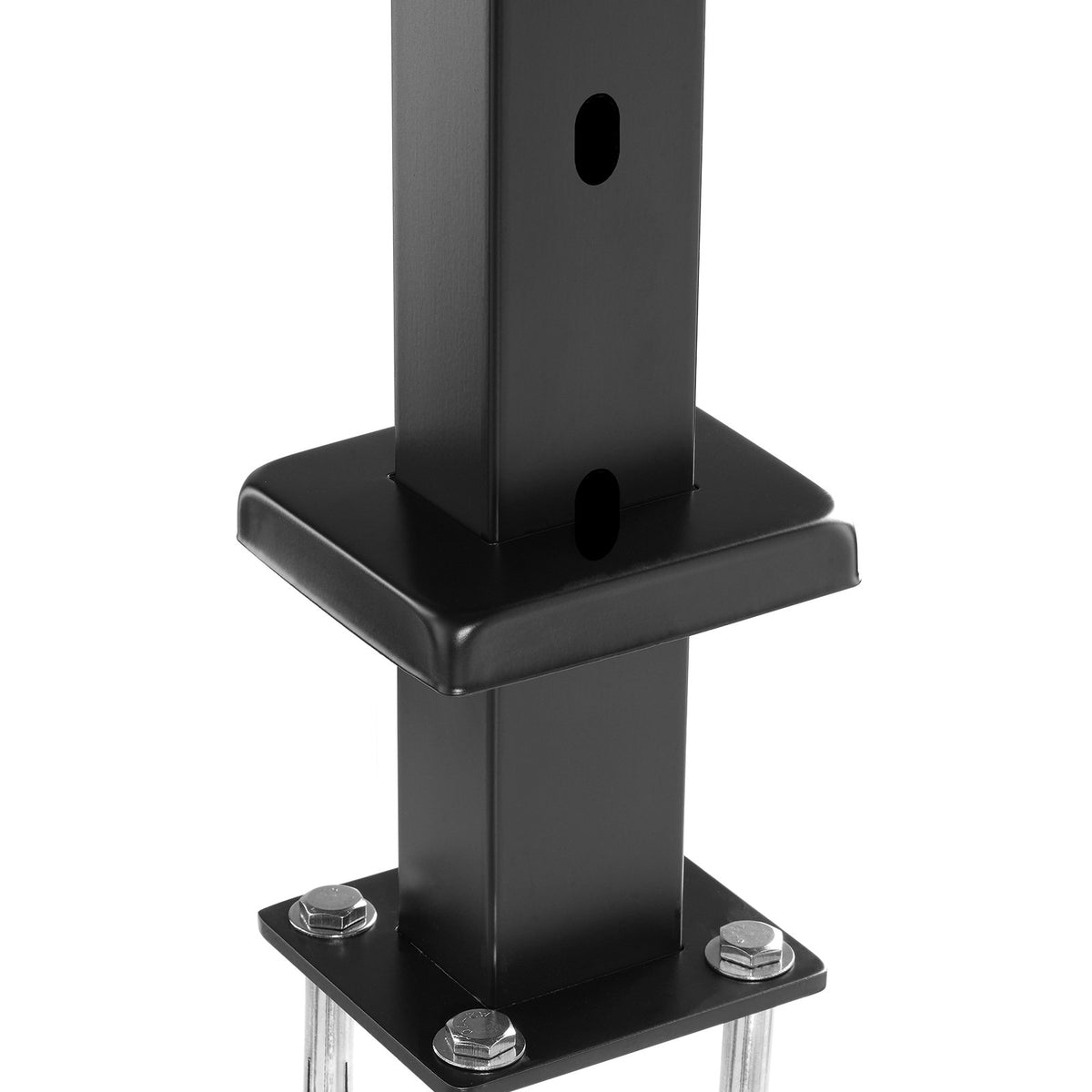 Steel Cable Railing Post 36" SUS304 10 Holes Angled Horizontal Curved Bracket