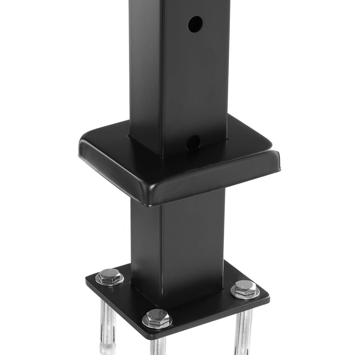 Cable Railing Post 106.7x2.5x5cm 1-Pack Stainless PreDrilled Black Handrail Kit