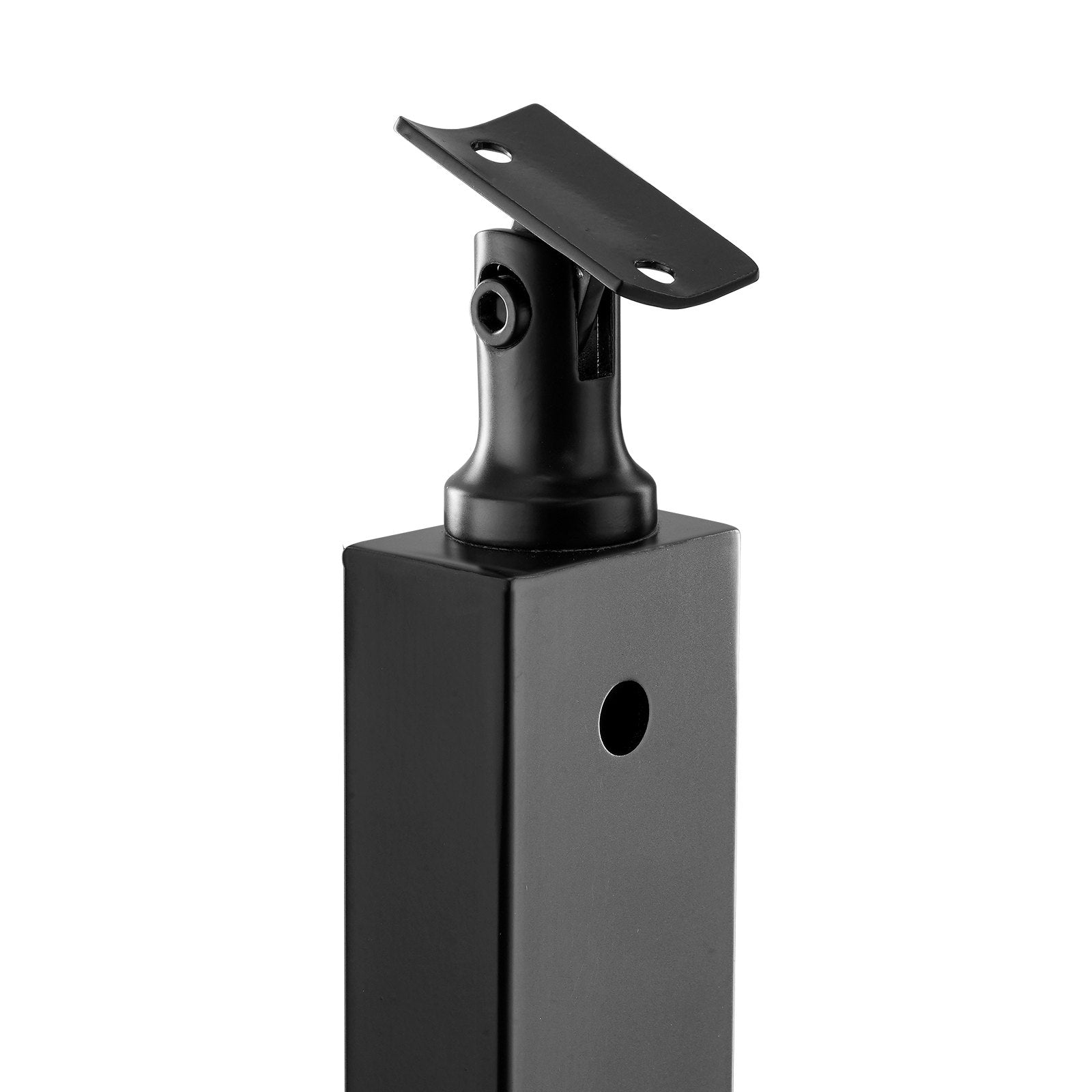 Cable Railing Post 106.7x2.5x5cm 1-Pack Stainless PreDrilled Black Handrail Kit