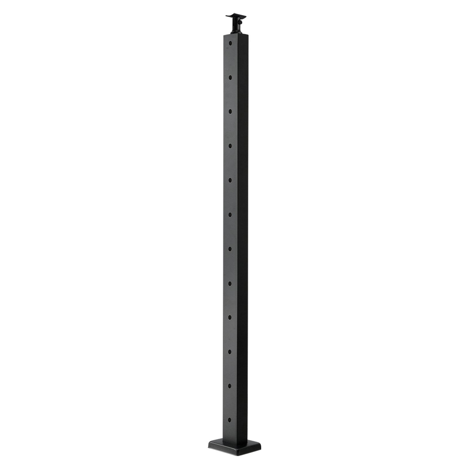 Cable Railing Post 106.7x2.5x5cm 1-Pack Stainless PreDrilled Black Handrail Kit