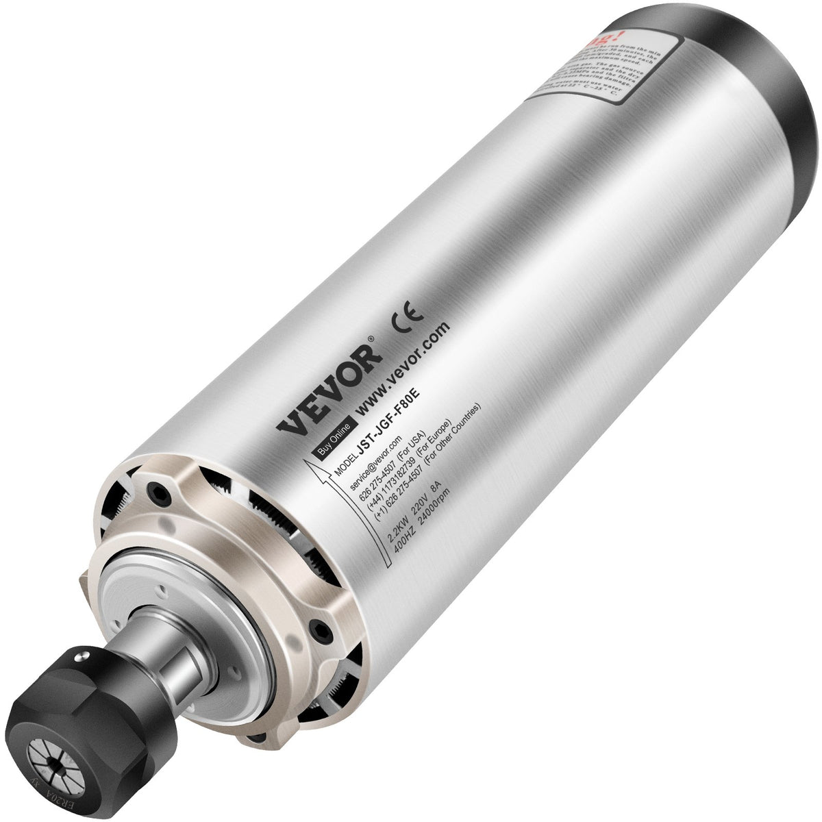 Air Cooled ER20 CNC Spindle Motor 2.2KW 24000 RPM 400Hz for Router Milling