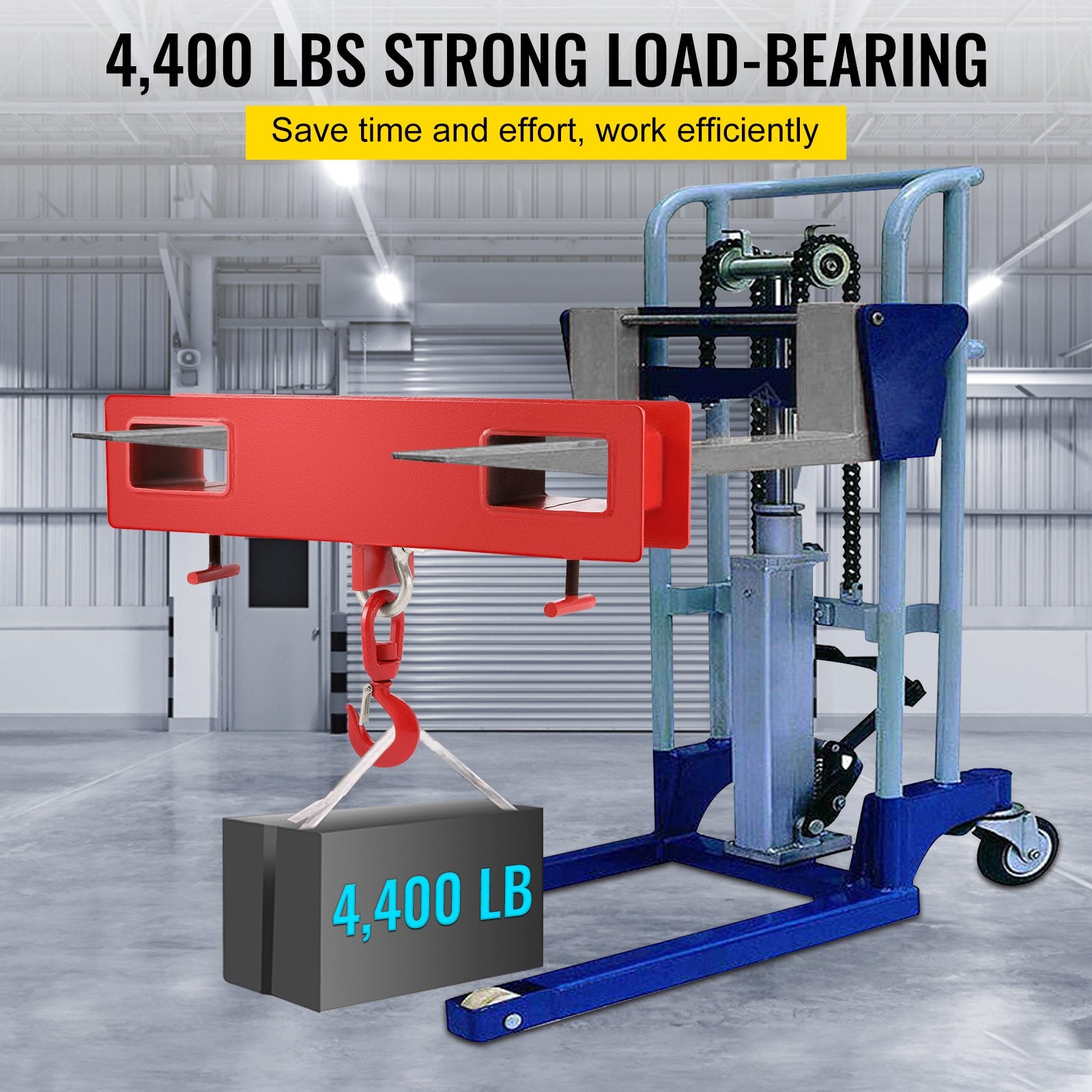 Forklift Lifting Hook 6000 LBS Swivel Hoist Mobile Crane Attachment