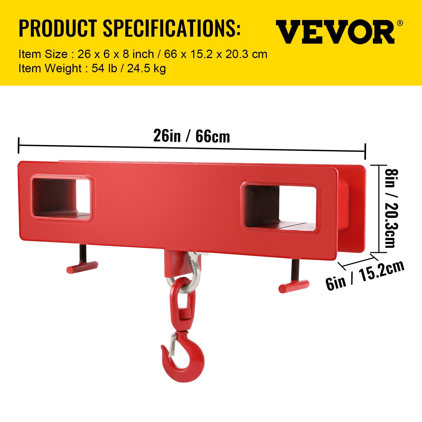 Forklift Lifting Hook 6000 LBS Swivel Hoist Mobile Crane Attachment