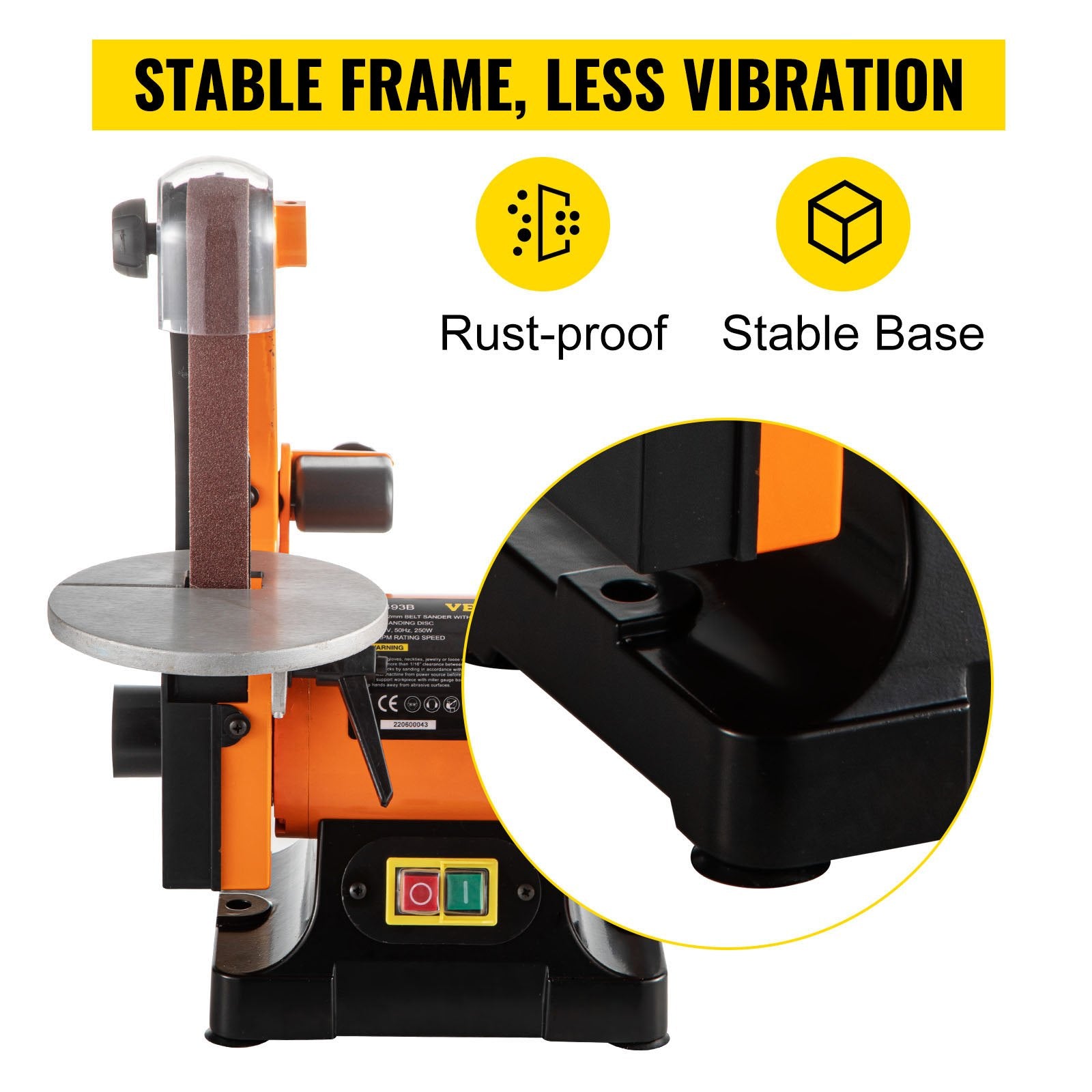 Belt Sander 300W 1x30 Inch Electric Belt & Disc Sander 2950 RPM Variable Speed