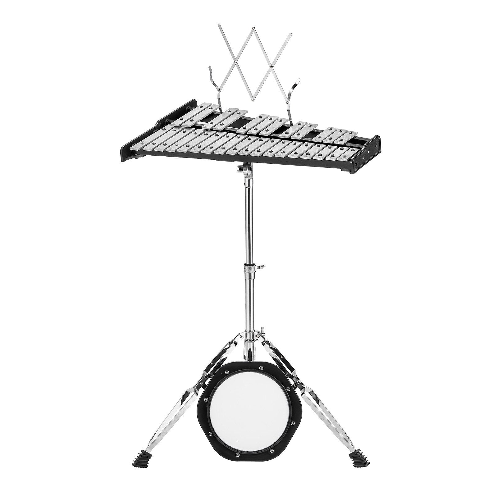 Glockenspiel Xylophone 30-Note Percussion Set Mallets Stand Pad Carry Bag