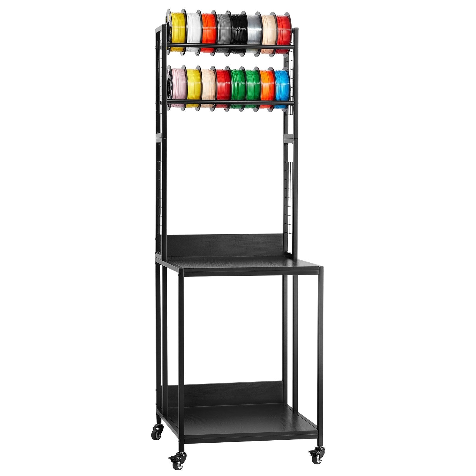 3D Printer Filament Storage Rack, 4-Tier Spool Holder Cart with Wheels