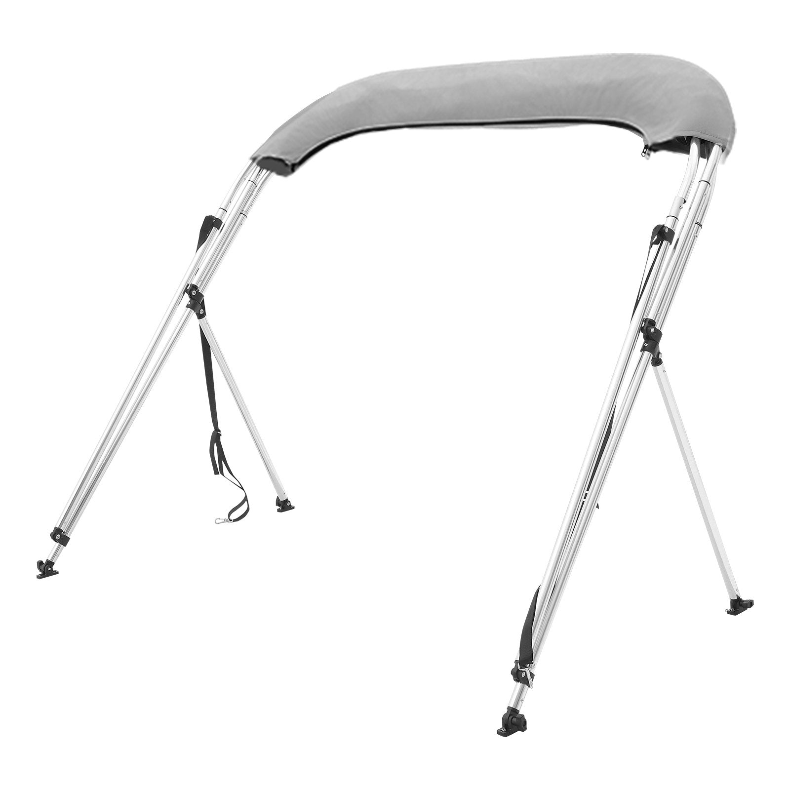 3 Bow Bimini Top Boat Cover 900D Polyester Aluminum Frame Waterproof Grey