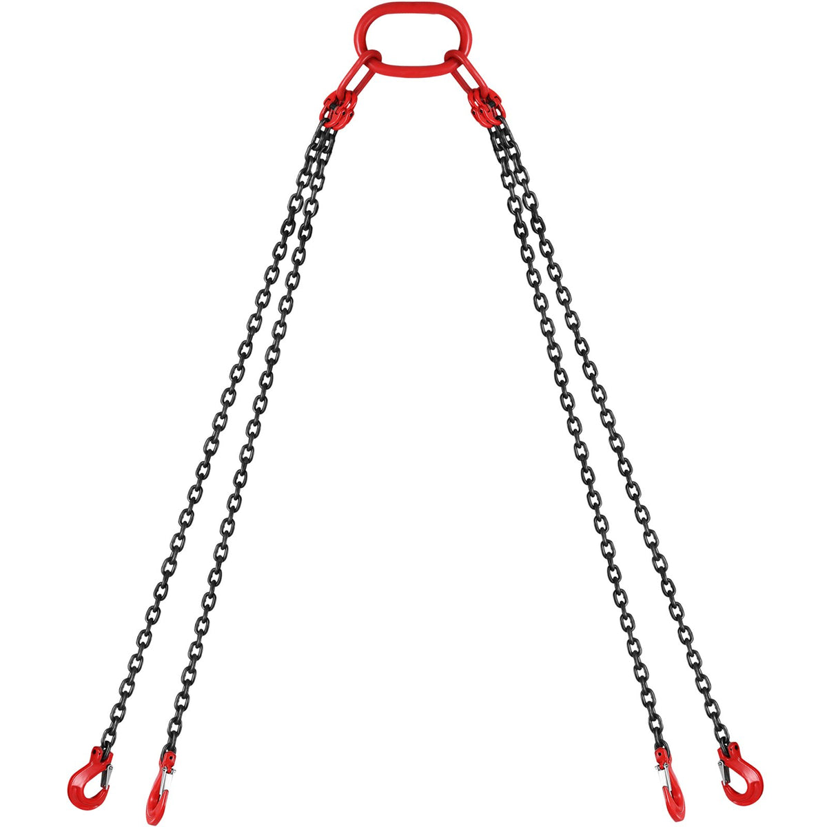 Chain Sling 8mm x 300cm, G80 5 Ton Engine Hoist Lifting Chain 4 Leg Hooks