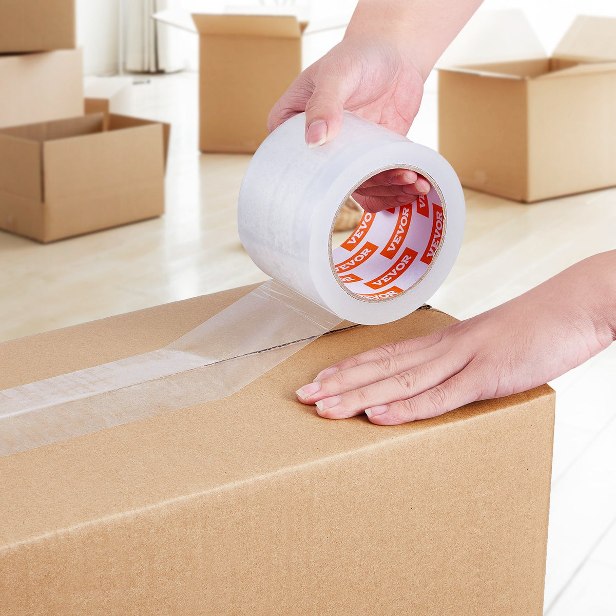 Clear Packing Tape 24 Rolls 3"x65yds 3in Core Heavy Duty Thick