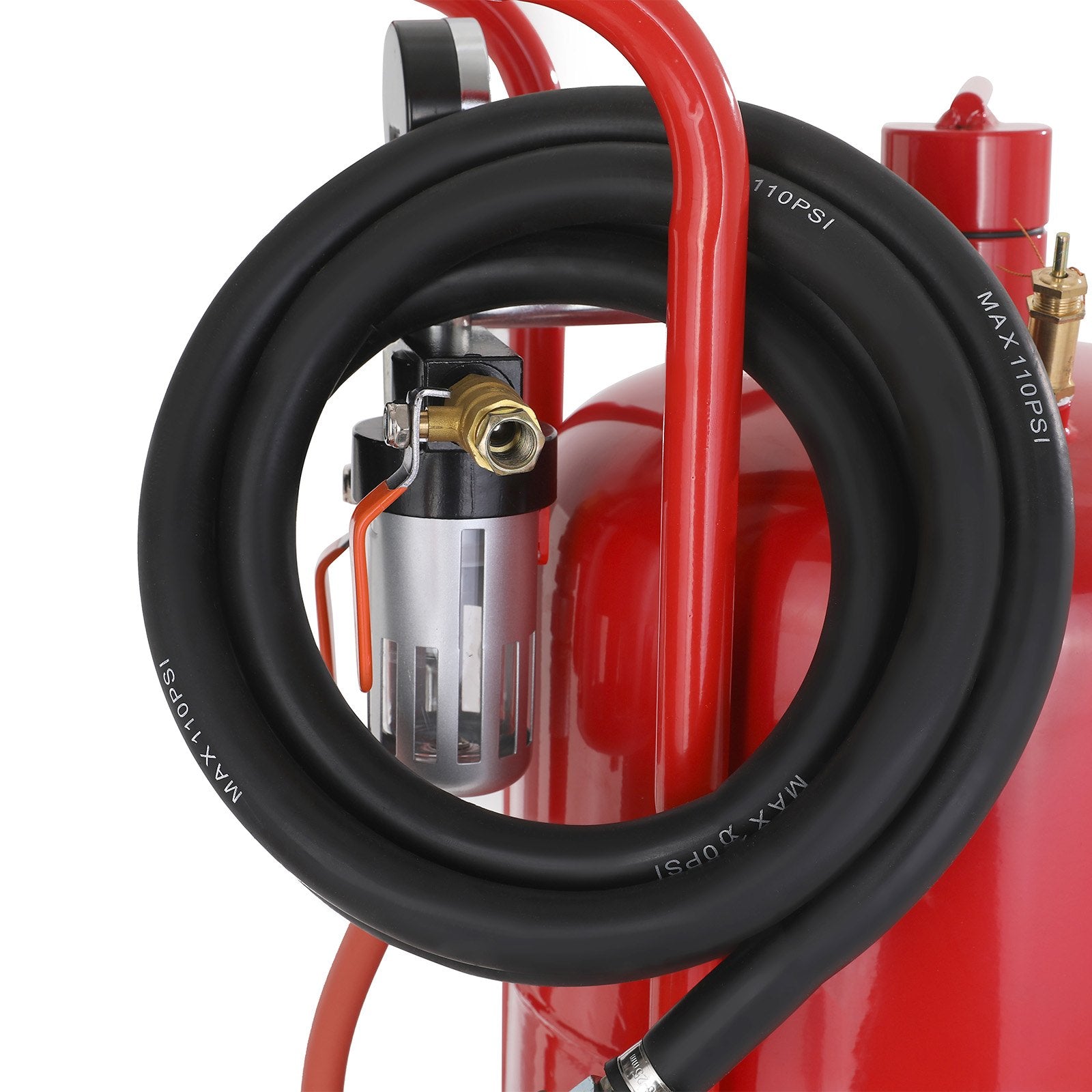 Sandblaster 10Gal/40L with Nozzle Shut-Off Valve Pressure Gauge 6" Wheels