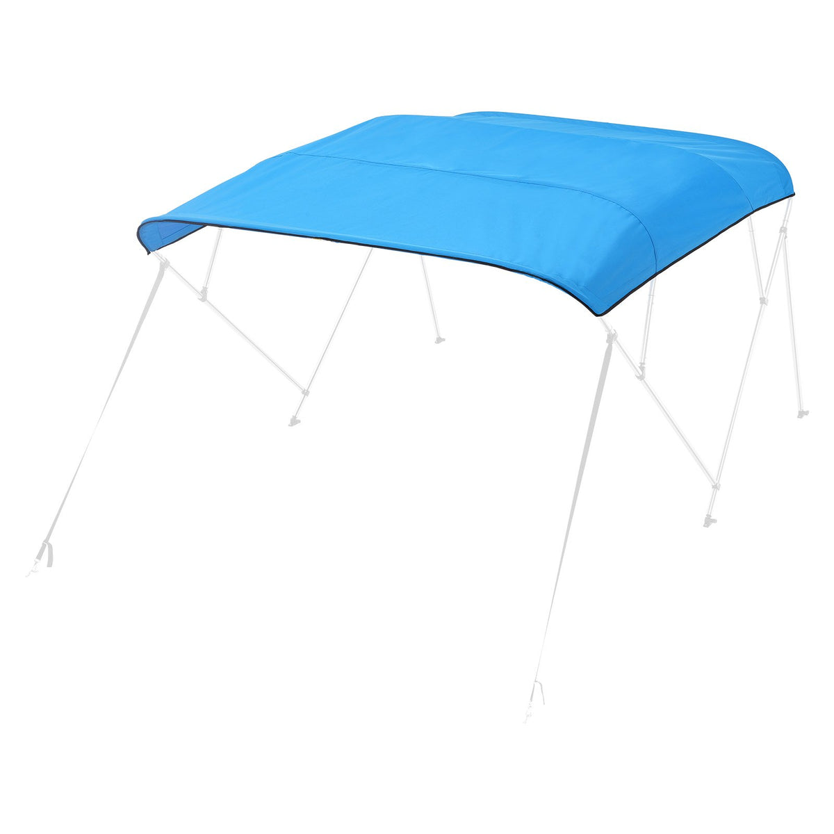 4 Bow Boat Bimini Top 600D Polyester Waterproof Sun Protection Pacific Blue