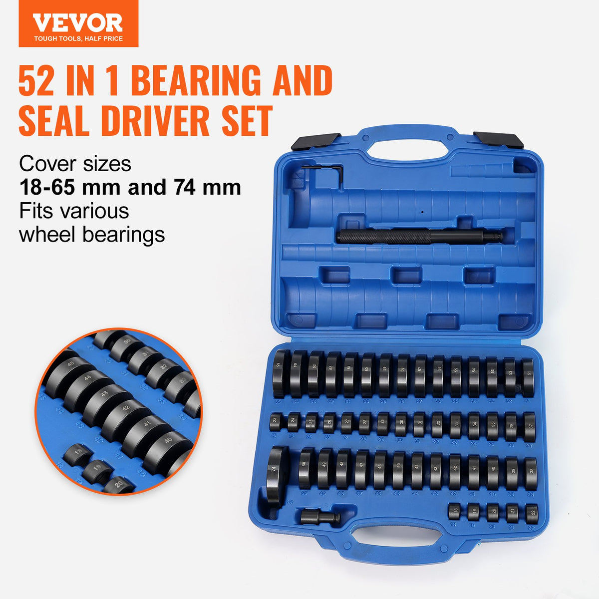 52PCS Custom Bushing Press Kit Transmission Wheel Bearing Race Seal Kit