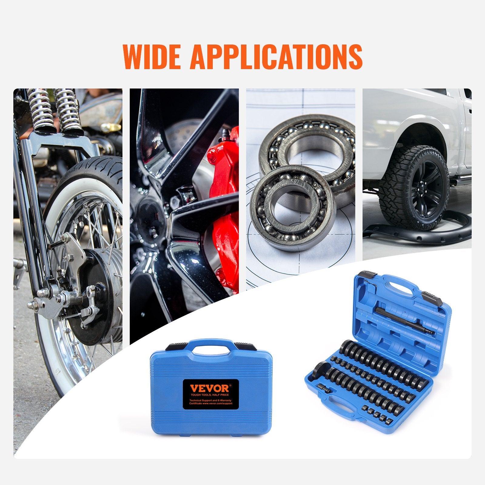 52PCS Custom Bushing Press Kit Transmission Wheel Bearing Race Seal Kit