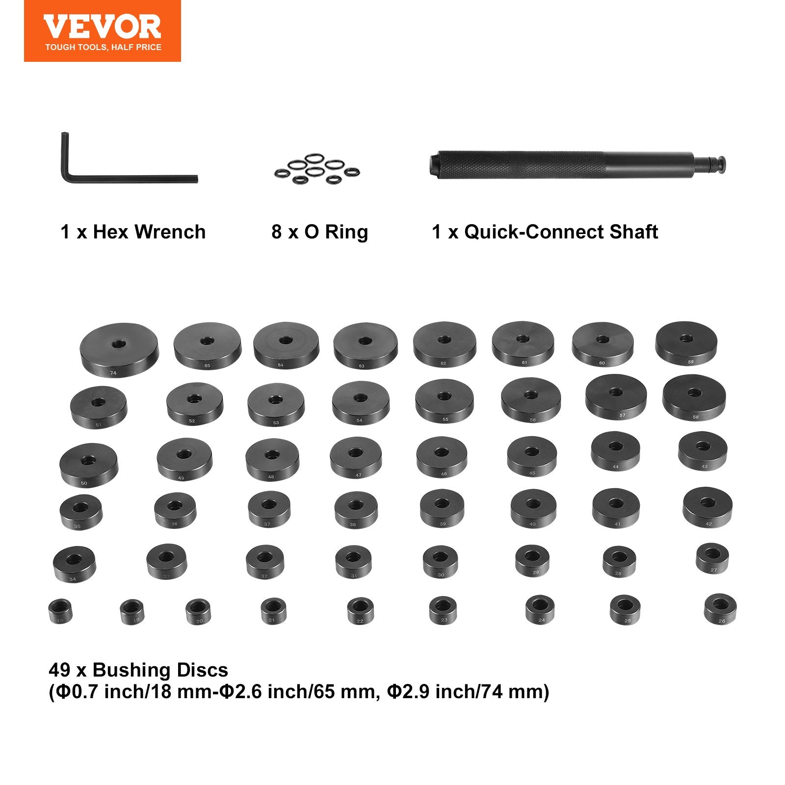 52PCS Custom Bushing Press Kit Transmission Wheel Bearing Race Seal Kit