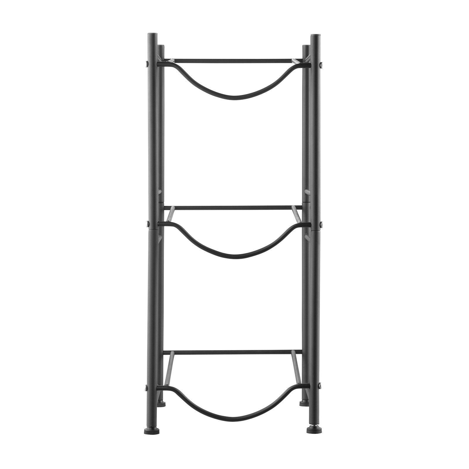 Water Jug Holder 3 Tiers 5 Gallon Single Row Rack for 3 Bottles Heavy Duty Black