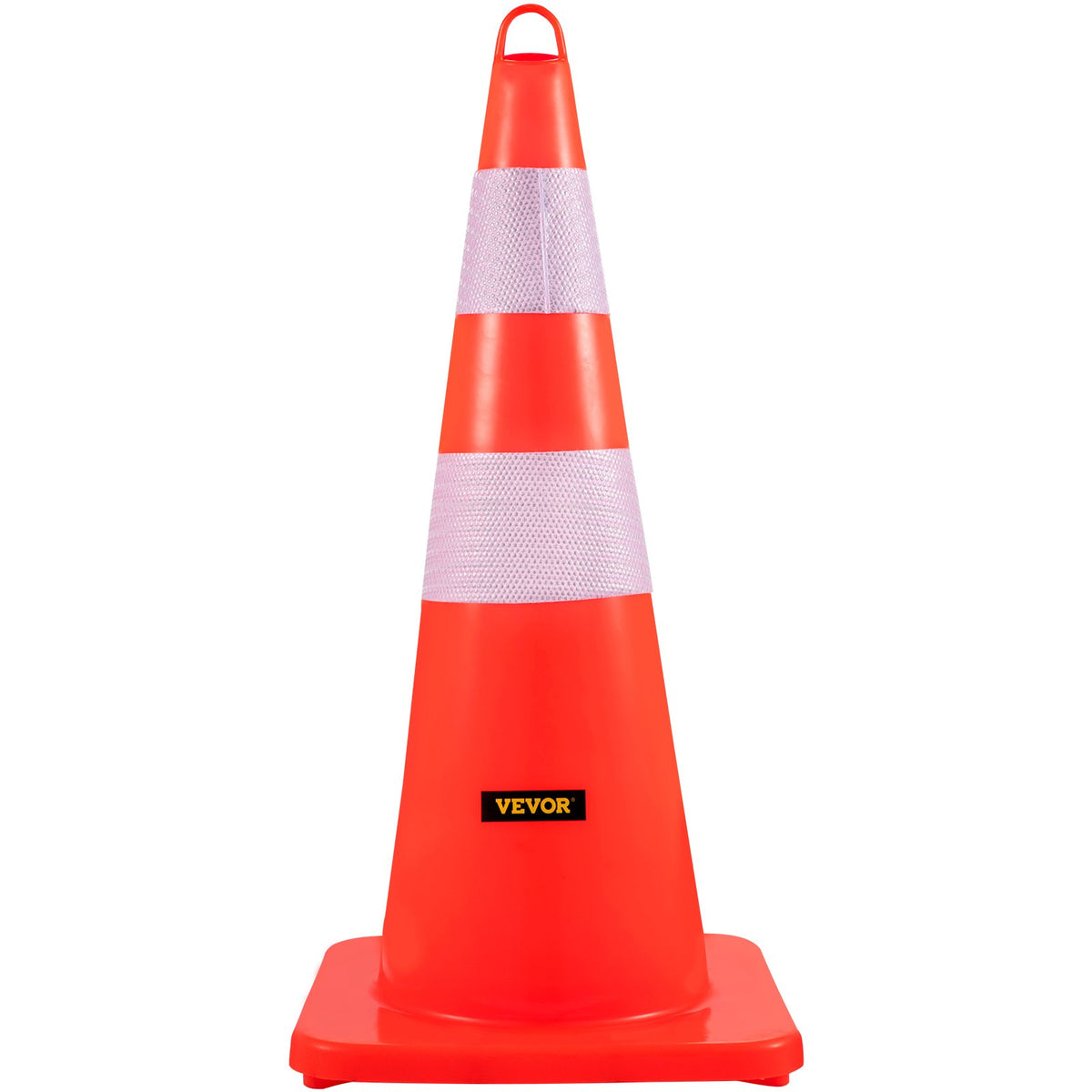 Safety Cones 10PCS 28" PVC Orange with Reflective Collars Weighted Base