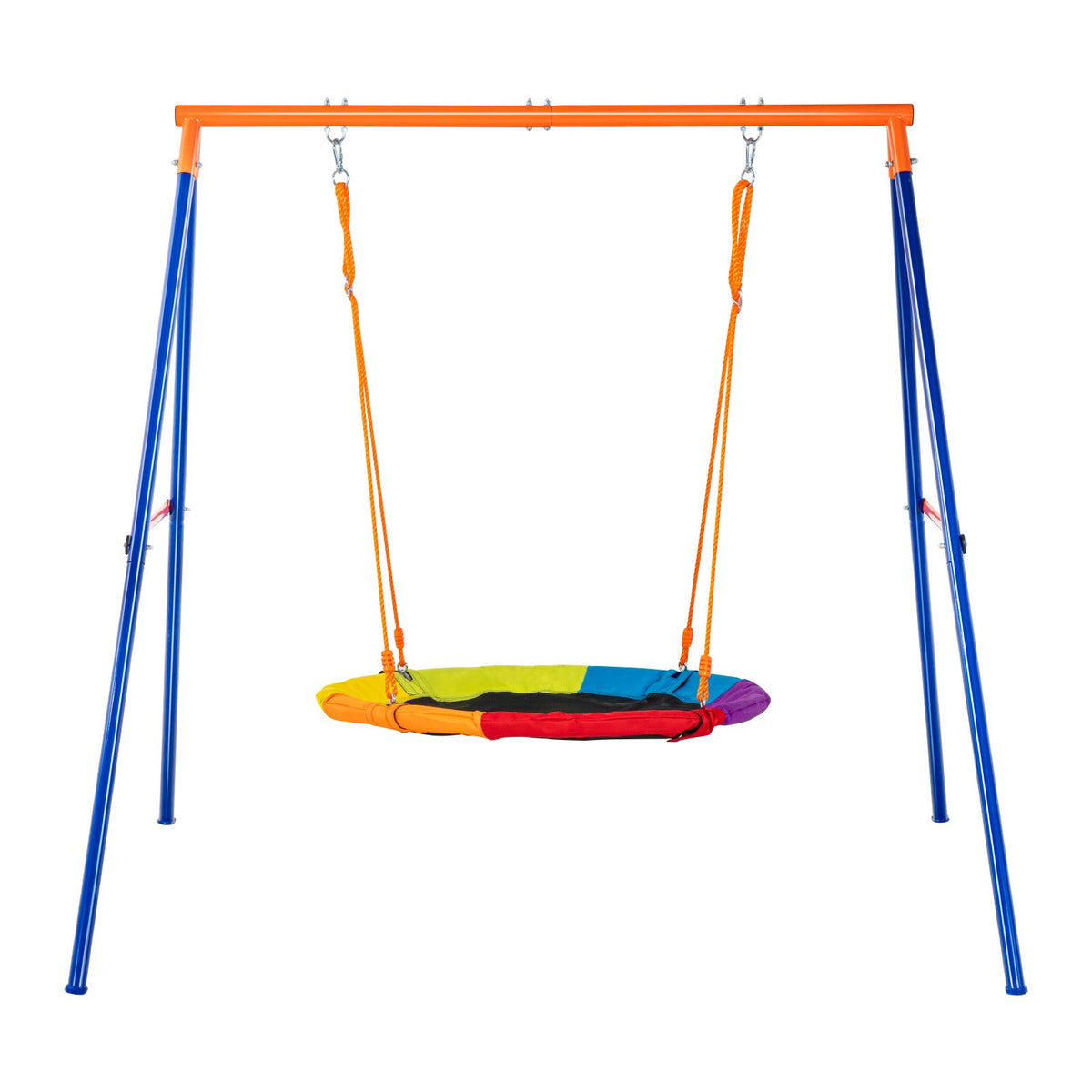 440lbs Load Capacity Saucer Swing Set with Heavy Duty A-Frame Stand for Kids