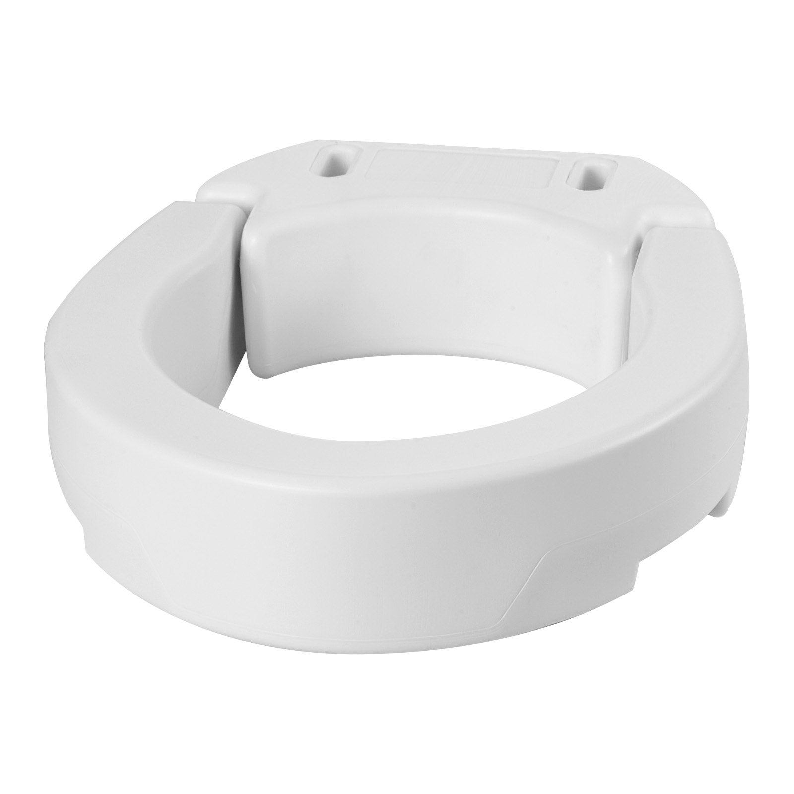 Raised Toilet Seat 136.1kg Load 88.9mm Lift Commode Riser Enlarged Round Bowl